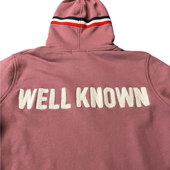 WELL KNOWN STUDIOS MEN’S MAUVE COLORED HOODIE SIZE SMALL PULLOVER STREETWEAR - Picture 9 of 9